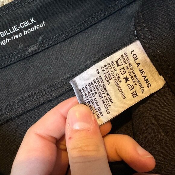 NEW Lola Denim-Billie High-Rise Bootcut Black Coated Stretch Premium Jeans 32 - Picture 9 of 12